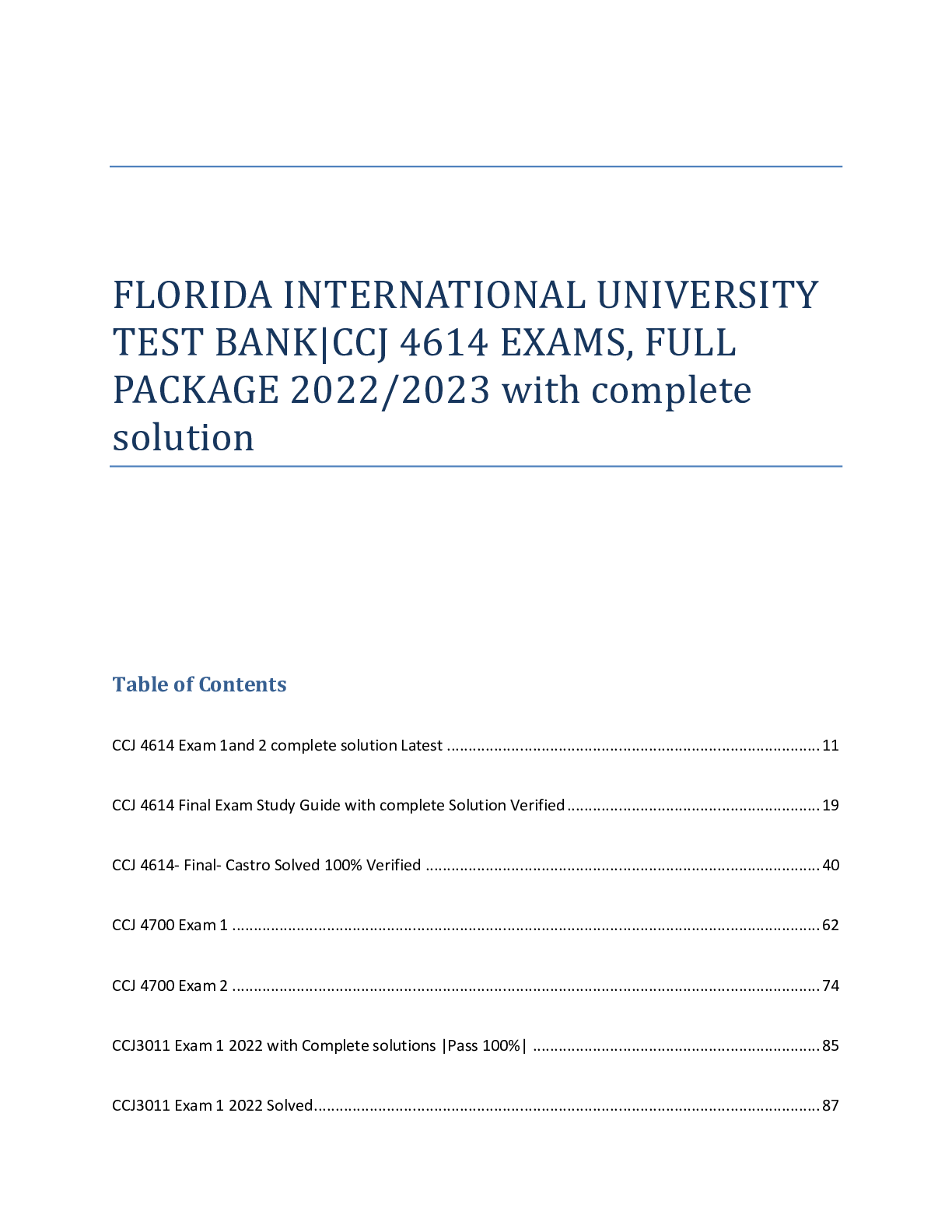 Preview of FLORIDA INTERNATIONAL UNIVERSITY TEST BANK|CCJ 4614 EXAMS, FULL PACKAGE 2022/2023 with com